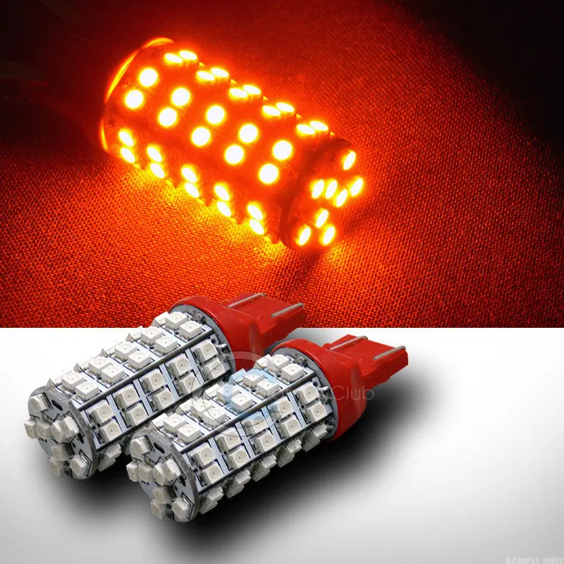 2-Pack 7443 T20 Amber Front Turn Signal Bulbs – 68-Smd 3528 Led, 12V Dc 1