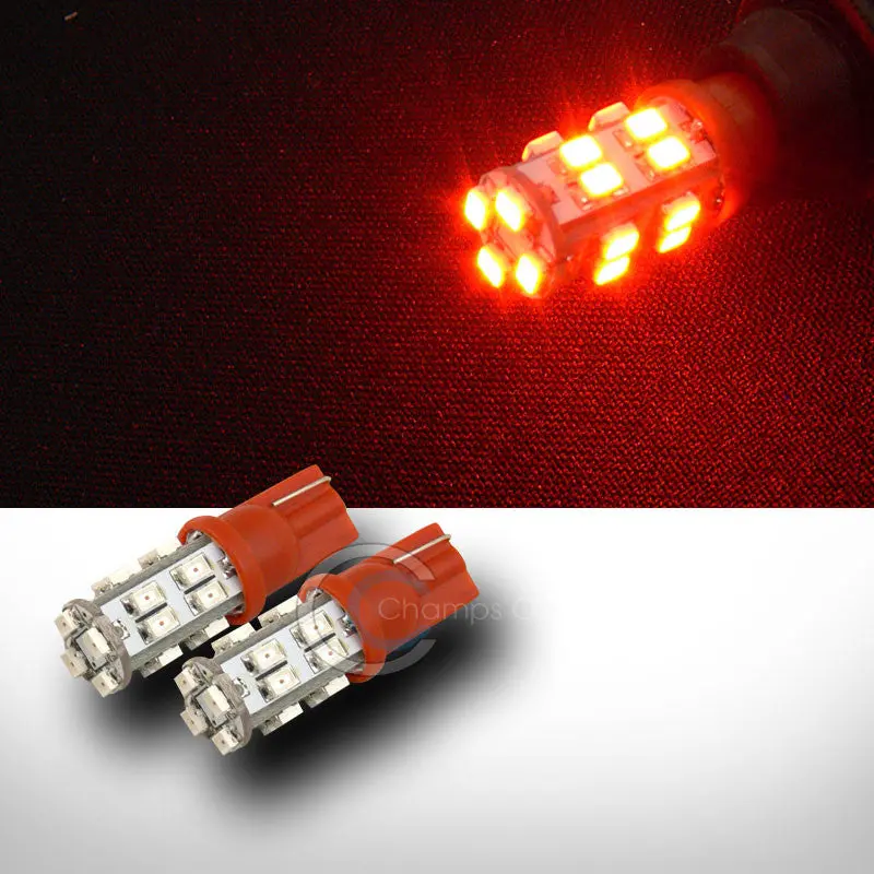 2-Pack Amber T10 Wedge Led Bulbs – 20-Smd Interior Dome, Map, And Glove Box Replacement Lamps 1