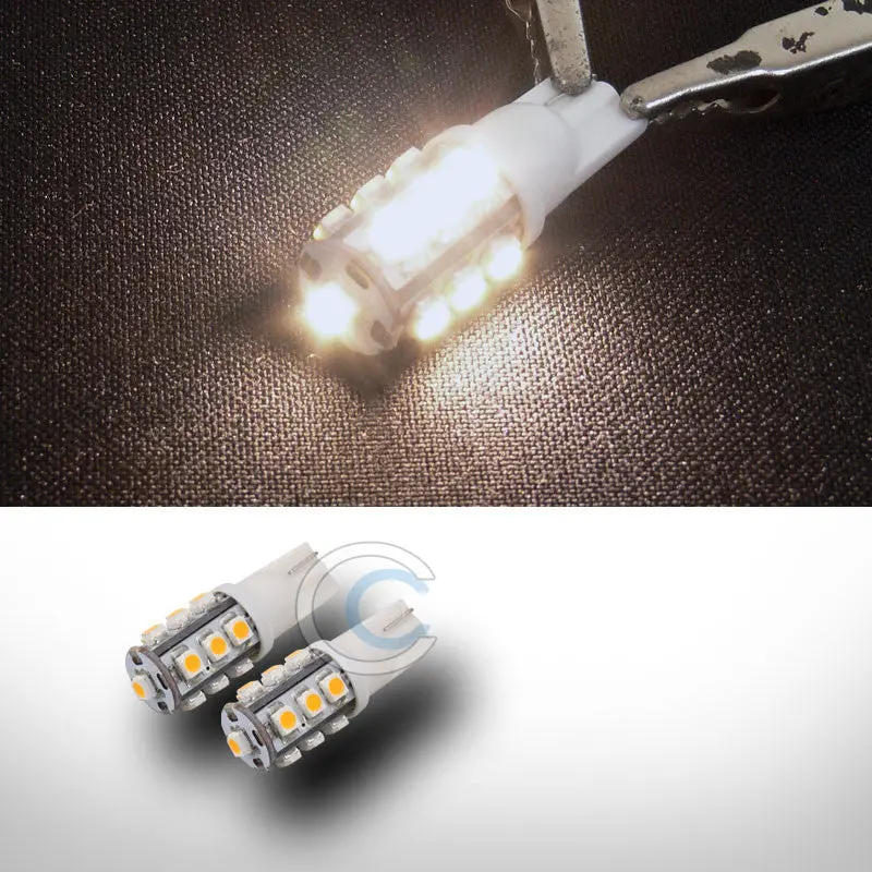 2-Pack Warm White T10 Wedge Led Bulbs – 13-Smd Interior Lights For Dome, Map, And Glove Box 1