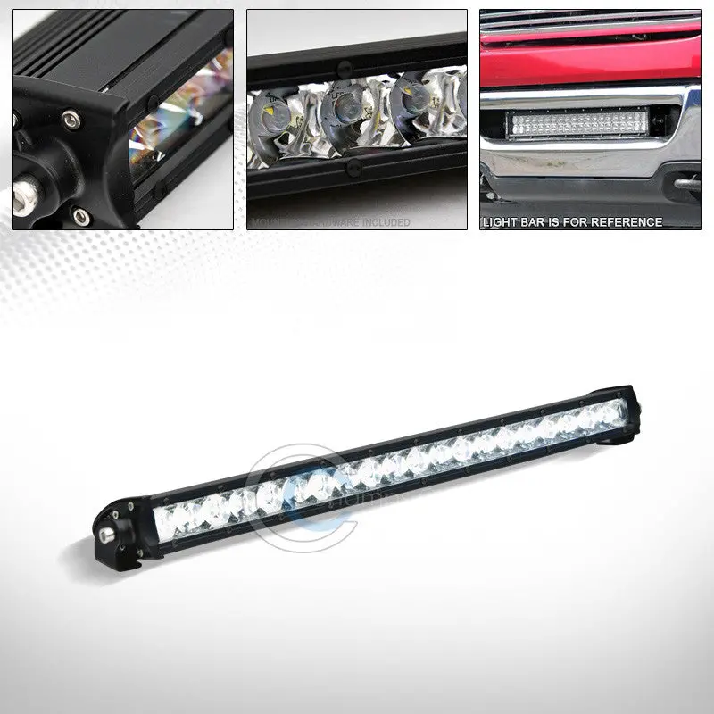 20-Led Cree Off-Road Light Bar – 100W Spot Beam, Bull Bar Or Roof Mount Compatible 1