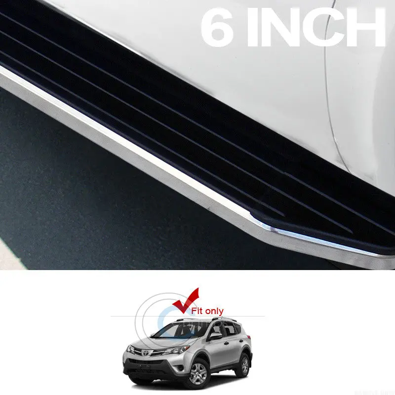 2006–2012 Toyota Rav4 6-Inch Black-And-Chrome Oe-Style Aluminum Running Boards 1