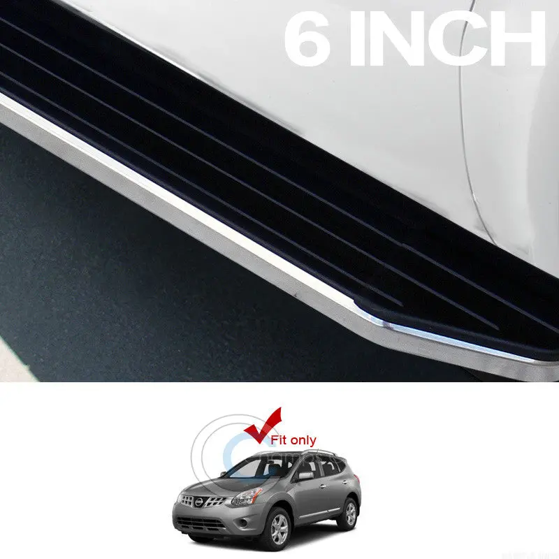 2008–2013 Honda Rogue 6-Inch Black-And-Chrome Oe-Style Aluminum Running Boards 1