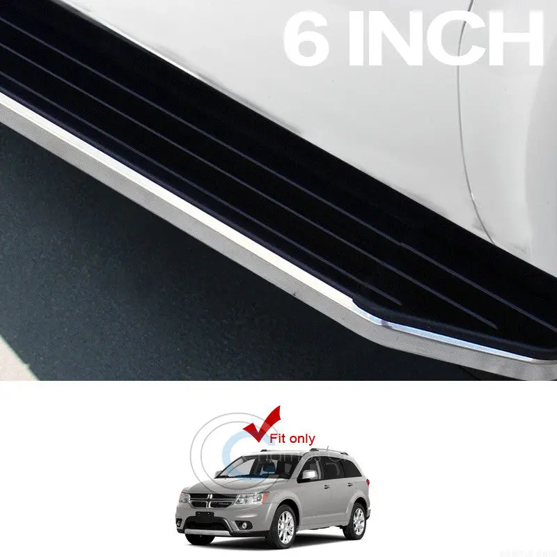 2008–2016 Dodge Journey 6-Inch Chrome Aluminum Side Steps (Including 2009 Model Year) 1