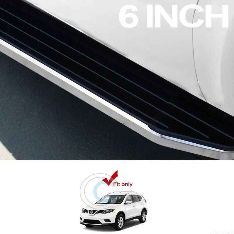 2014–2016 Honda Rogue 6-Inch Black-And-Chrome Side Steps – Oe-Style Aluminum Running Boards 1