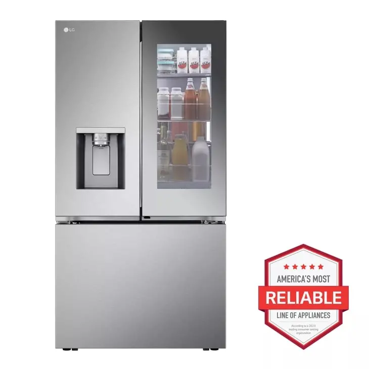 26 Cu. Ft. Mirror Instaview Counter-Depth Max French Door Refrigerator With Multi-Ice Capability 1
