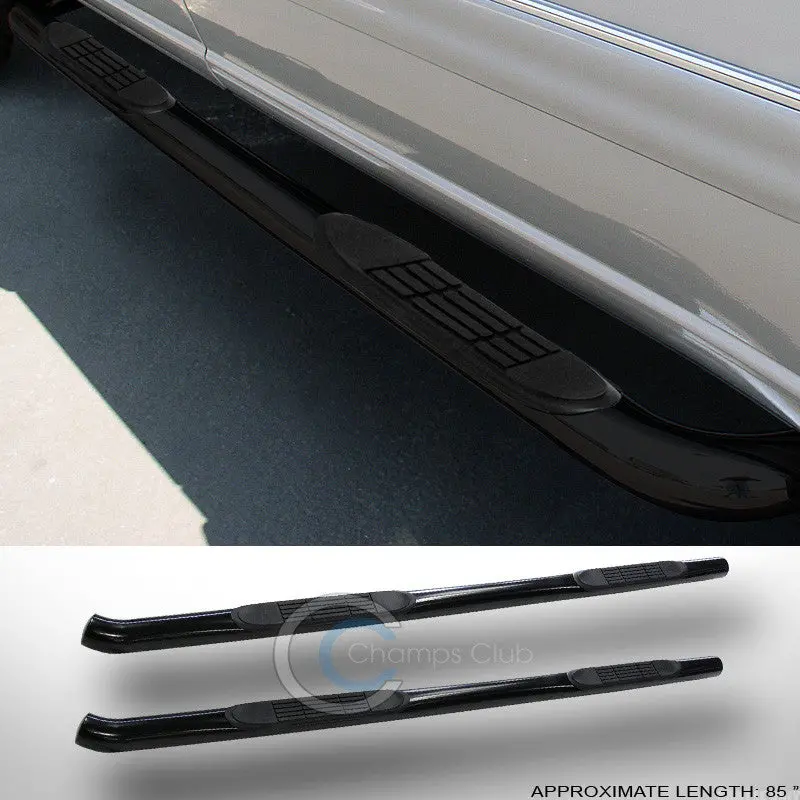 3-Inch Black Nerf Bars For 2002–2009 Gmc Envoy Xl & Chevrolet Trailblazer Ext 1