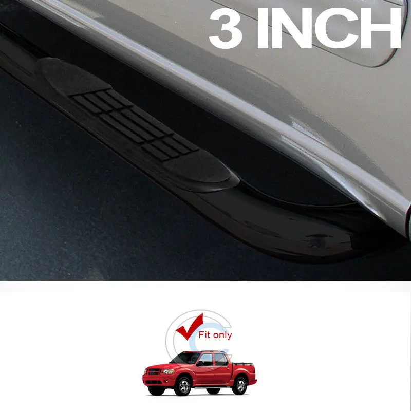 3-Inch Black Nerf Bars For Jeep Jl & Ford Explorer Sport Trac (2001–2006) 1