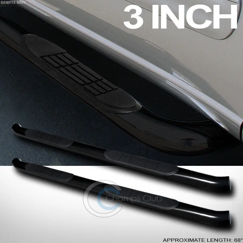 3-Inch Black Steel Tube Nerf Bars With Running Boards For 2009–2015 Honda Pilot 1
