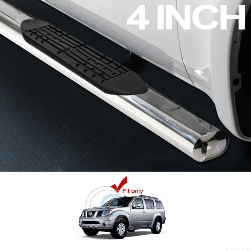 4-Inch Stainless Steel Chrome Nerf Bars For 2005–2012 Nissan Pathfinder 1