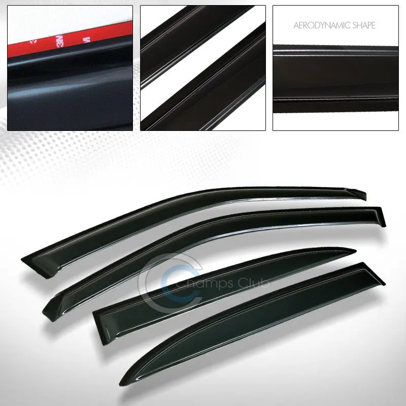 4-Piece Smoke Window Visors For 1998–2002 Mazda 626 (Gf/Gw Series) 1
