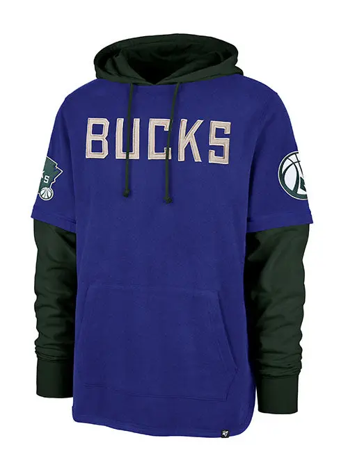 47 Brand 2024–25 City Edition Shortstop Hoodie – Milwaukee Bucks Exclusive Design 1