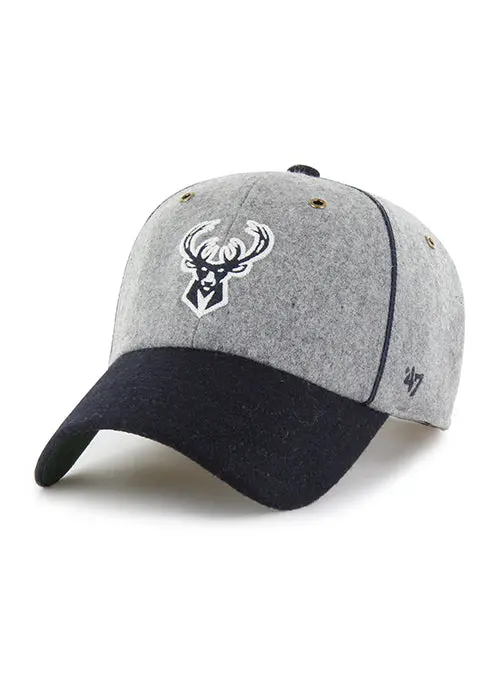 '47 Brand Brocke Wool Milwaukee Bucks Clean Up Adjustable Hat 1