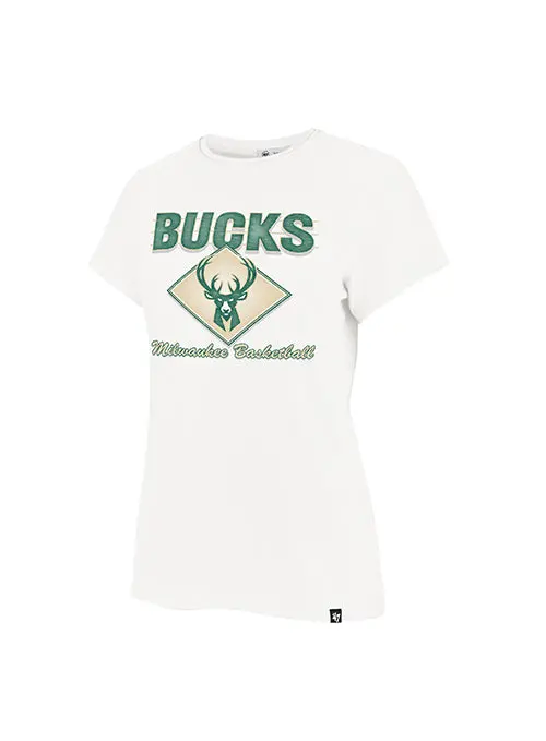 '47 Brand Frankie Have Heart Women’S Tee – Milwaukee Bucks Support Design 1