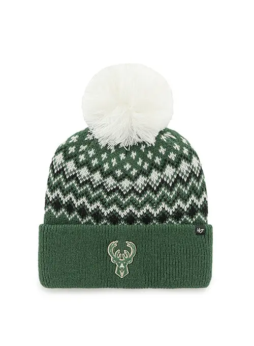 '47 Brand Women'S Elsa Cuff Pom Milwaukee Bucks Beanie 1
