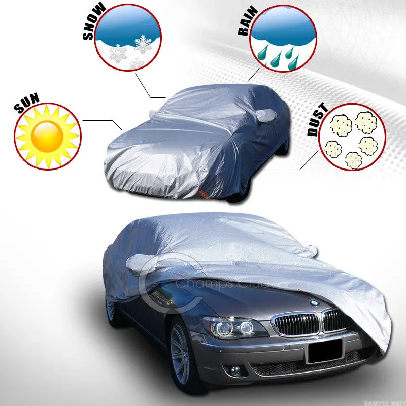 5400Mm Waterproof, Uv-Resistant Car Cover With Mirror Pockets – 4-Layer Rain & Snow Protection (C1) 1