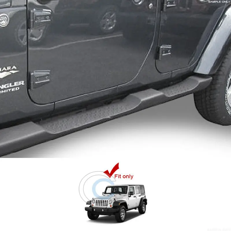 6-Inch Oem-Style Black Side Step Running Boards For 2007–2017 Jeep Wrangler Jk Unlimited Four-Door 1