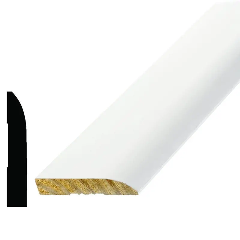 Alexandria Moulding Wm713 Primed Pine Base Moulding: 9/16" X 3-1/4" X 96" 1