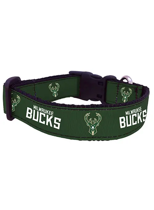 All Star Dogs Adjustable Dog Collar – Milwaukee Bucks Team Logo 1