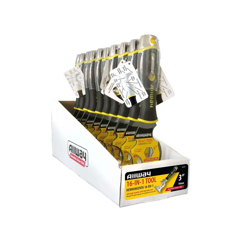 Allway Dsxg16-Dsp Retail Display: 10-Pack 16-In-1 Soft-Grip Painter’S Tool Set 1