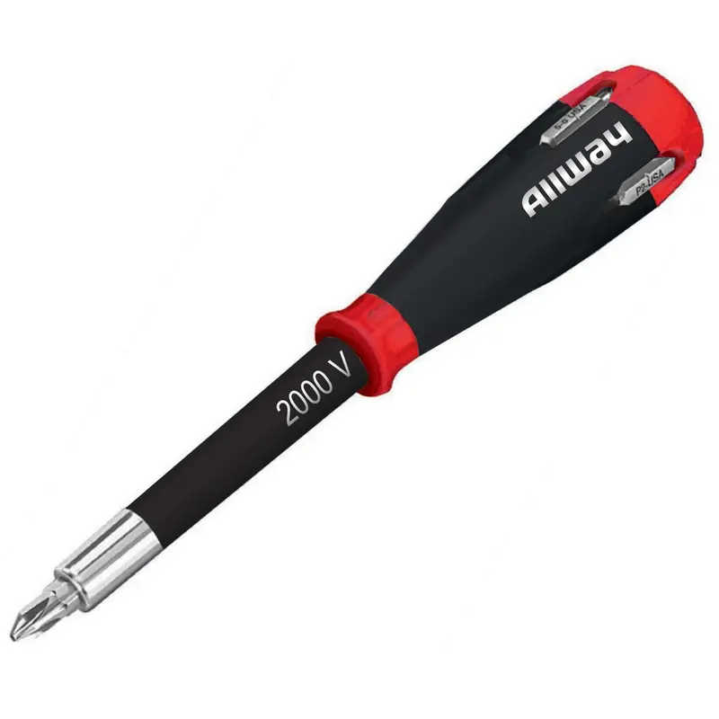 Allway Sd41 5-In-1 Shockproof Screwdriver – Composite Handle, Multi-Bit 1