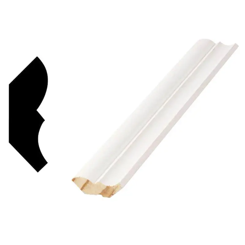 American Wood Moulding Wm75 Pine Primed Finger-Jointed Bed Moulding – 9/16" X 1-5/8" 1