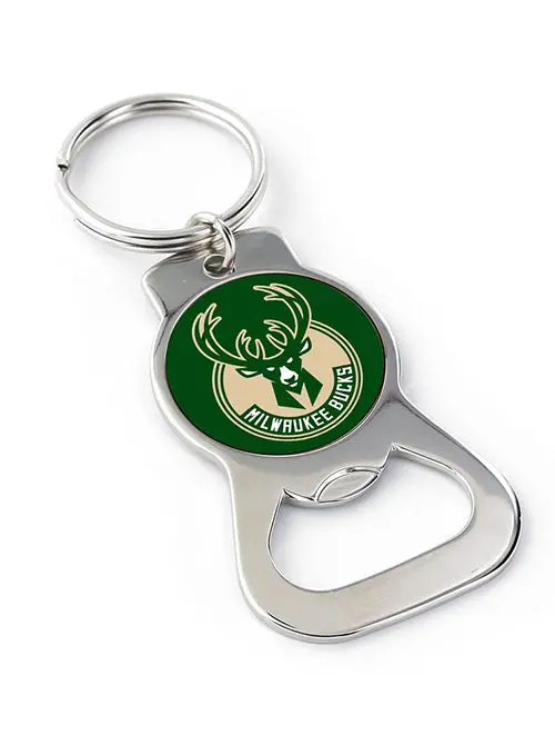 Aminco Global Logo Milwaukee Bucks Bottle Opener Keychain 1