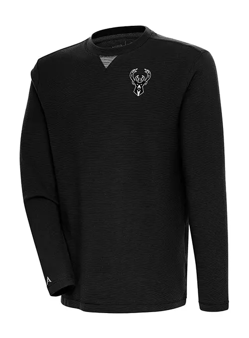 Antigua Flier Bunker Crewneck Sweatshirt – Modern Milwaukee Bucks Comfort Fit 1