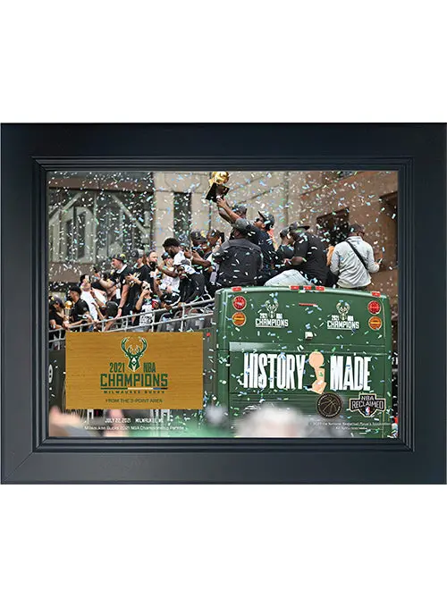 Artsman 10X13 Parade Court Frame – Milwaukee Bucks 3-Point Area Design 1