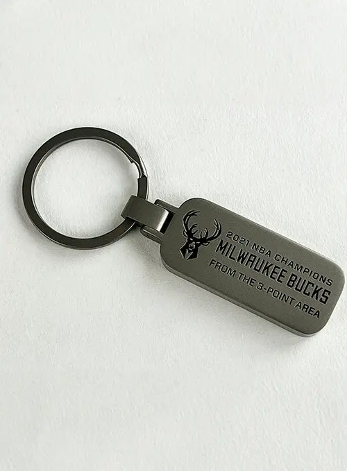 Artsman 3-Point Area Keychain – Milwaukee Bucks Court-Themed Accessory 1