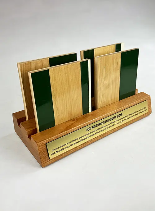 Artsman Championship Court Coaster Set – Milwaukee Bucks 4-Pack 1