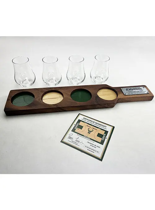 Artsman Milwaukee Bucks Court Flight Reserve Drink Set With Four Glasses 1