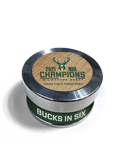 Artsman Milwaukee Bucks Court Second Edition 3-Point Desk Trophy 1