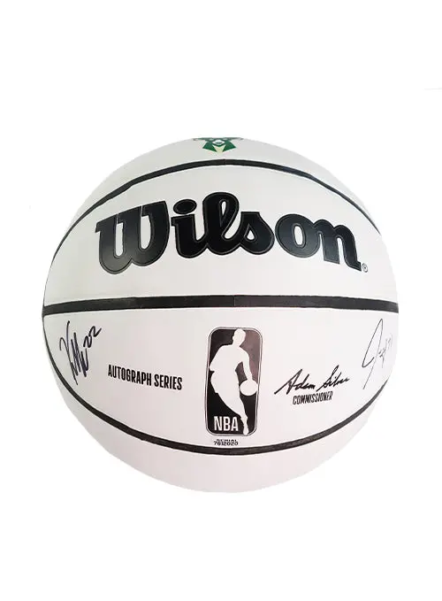 Authentic Dual-Signed Milwaukee Bucks Basketball – Khris Middleton & Jrue Holiday 1