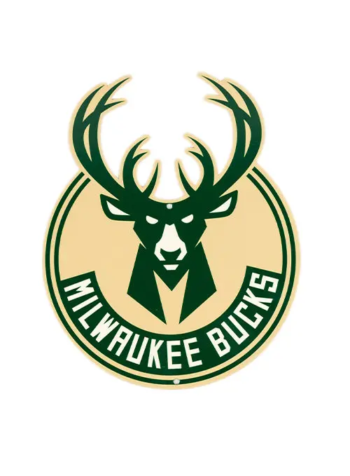 Authentic Street Signs 12" Steel Milwaukee Bucks Spirit Wall Sign 1