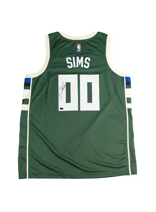 Autographed Nike 2022 Icon Edition Jericho Sims Milwaukee Bucks Swingman Jersey 1