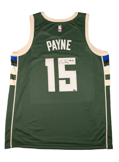 Autographed Nike Icon Edition Cameron Payne Milwaukee Bucks Swingman Jersey 1