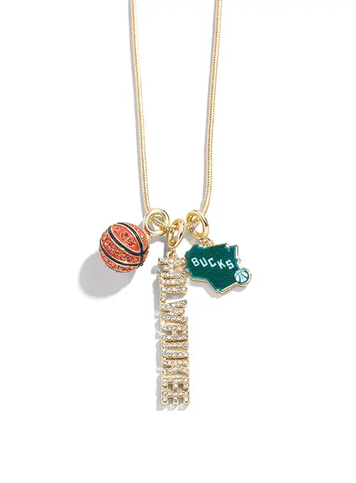 Baublebar Three-Charm Necklace – Milwaukee Bucks Team Symbol 1