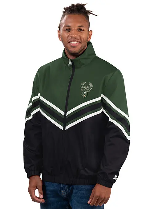 Big & Tall Starter Milwaukee Bucks Lightweight Power Hit Jacket 1