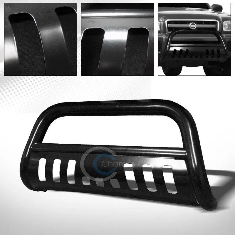 Black Heavy-Duty Bull Bar Brush Guard With Grille Protection For 1999–2004 Nissan Pathfinder 1