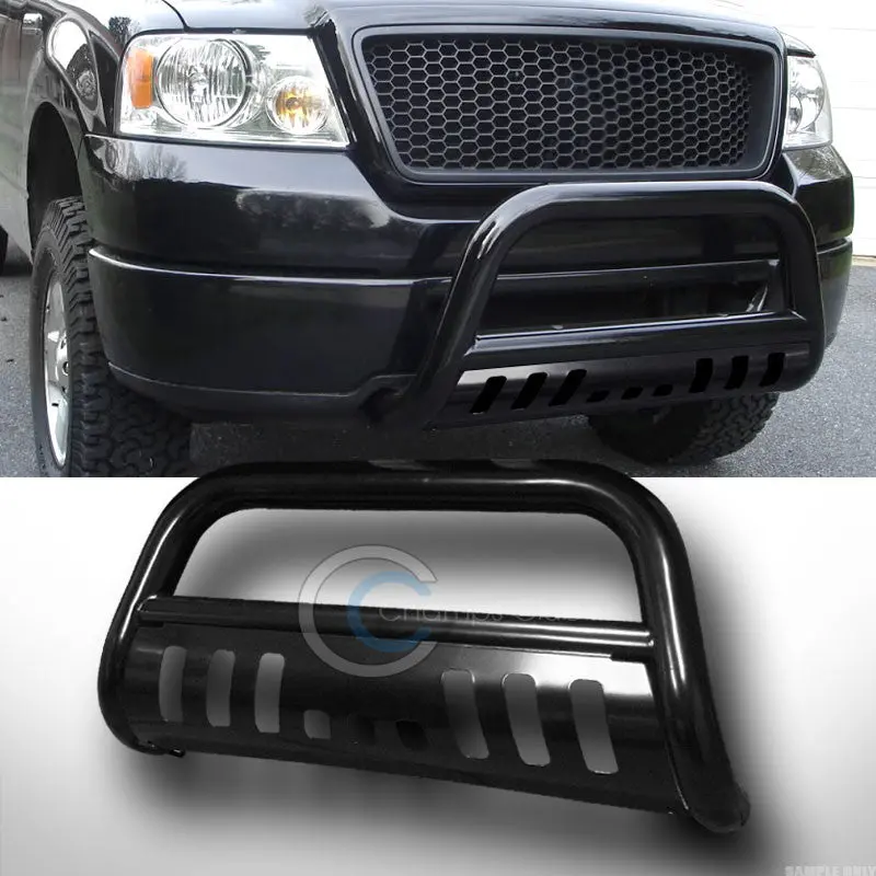 Black Heavy-Duty Bull Bar Brush Push Bumper For 2006–2010 Hummer H3 & H3T 1