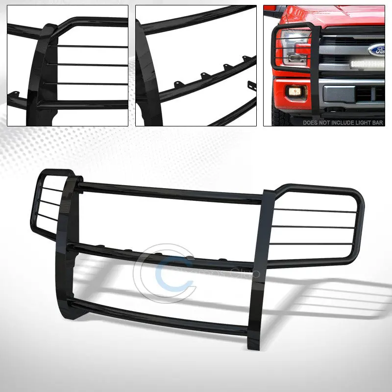 Black Steel Brush Guard Push Bumper For 2015–2016 Ford F-150 Pickup 1