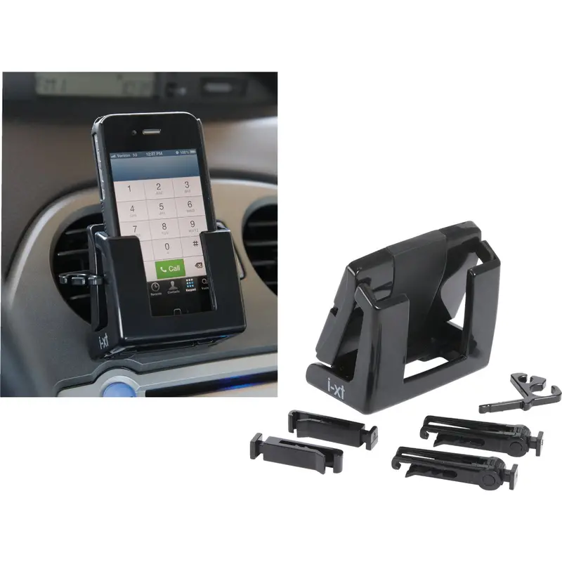 Black Vent-Mount Smartphone Holder – Adjustable Car Phone Cradle 1