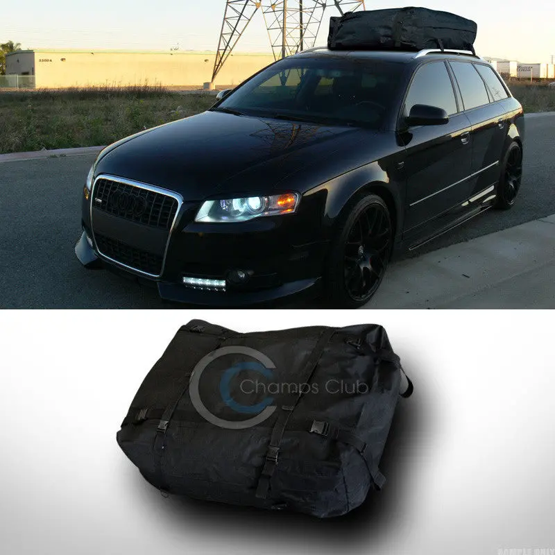 Black Waterproof Roof Top Cross Bar Cargo Carrier Bag For Cars, Suvs, Trucks & Vans 1