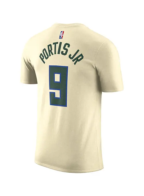 Bobby Portis Jr. Nike City Edition T-Shirt – 2025–26 Milwaukee Bucks Official 1