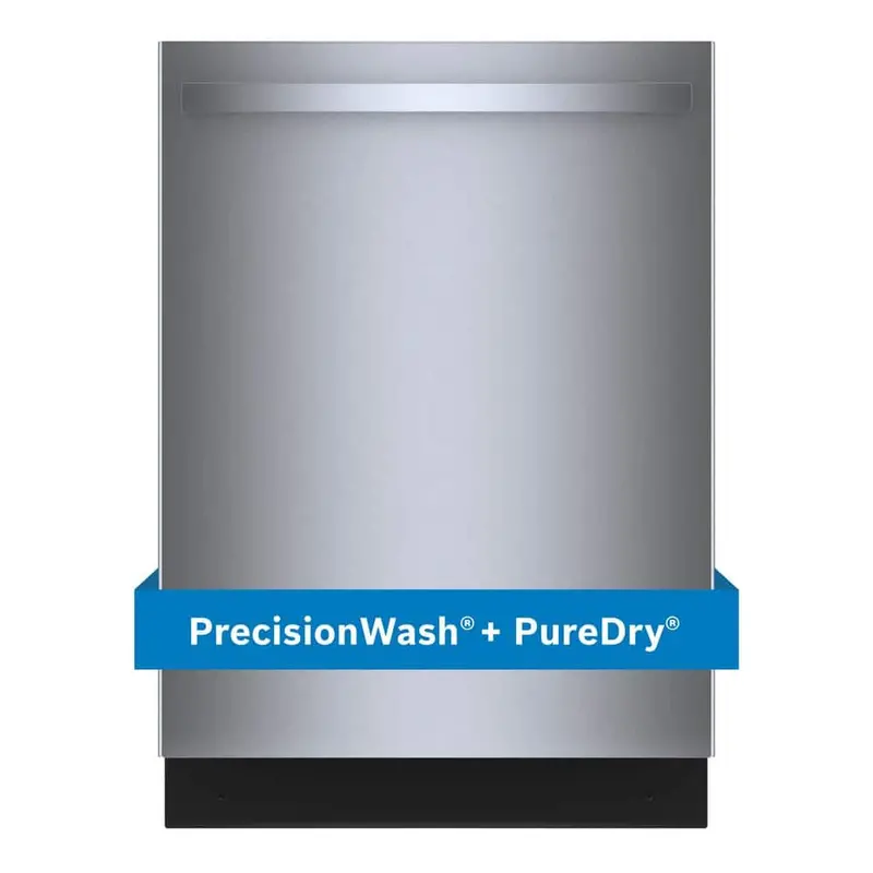 Bosch 100 Series 24-Inch Top-Control Dishwasher – Premium Stainless Exterior, Hybrid Stainless Tub, 46 Dba 1