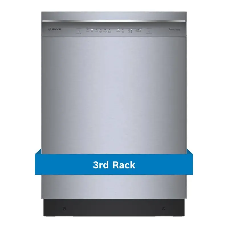 Bosch 300 Series 24-Inch Front-Control Dishwasher: Tall Tub, Stainless Steel Interior, 3Rd Rack, 46 Dba 1