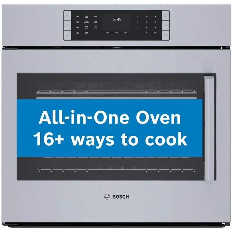 Bosch Benchmark 30 In. Stainless Steel Built-In Single Electric Convection Wall Oven With Left-Swing Door 1