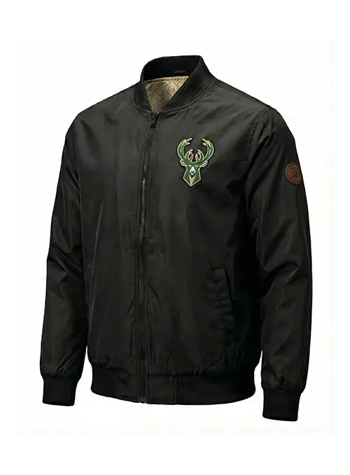 'Bucks In Six' Leather Ball Bomber Jacket 1