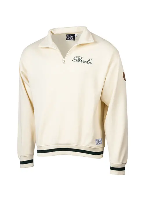 'Bucks In Six' Leather Ball Half-Zip Sweatshirt 1