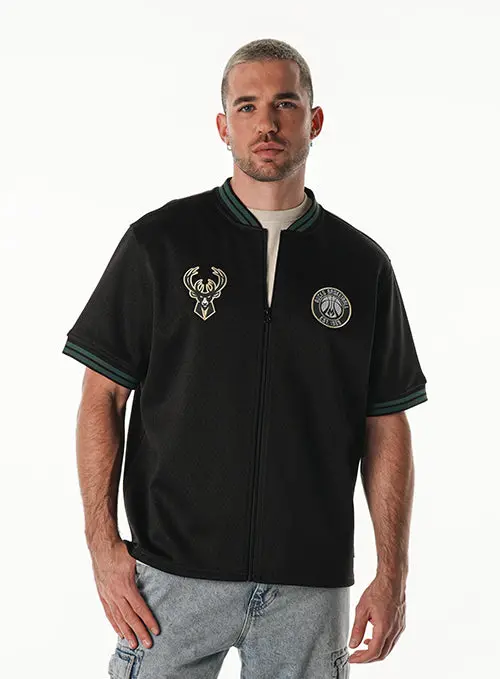 Bucks In Six X The Wild Collective Mesh Zip-Up Jersey Tee – Milwaukee Bucks 1
